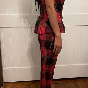 Trina Turk Plaid Top and Pant Set